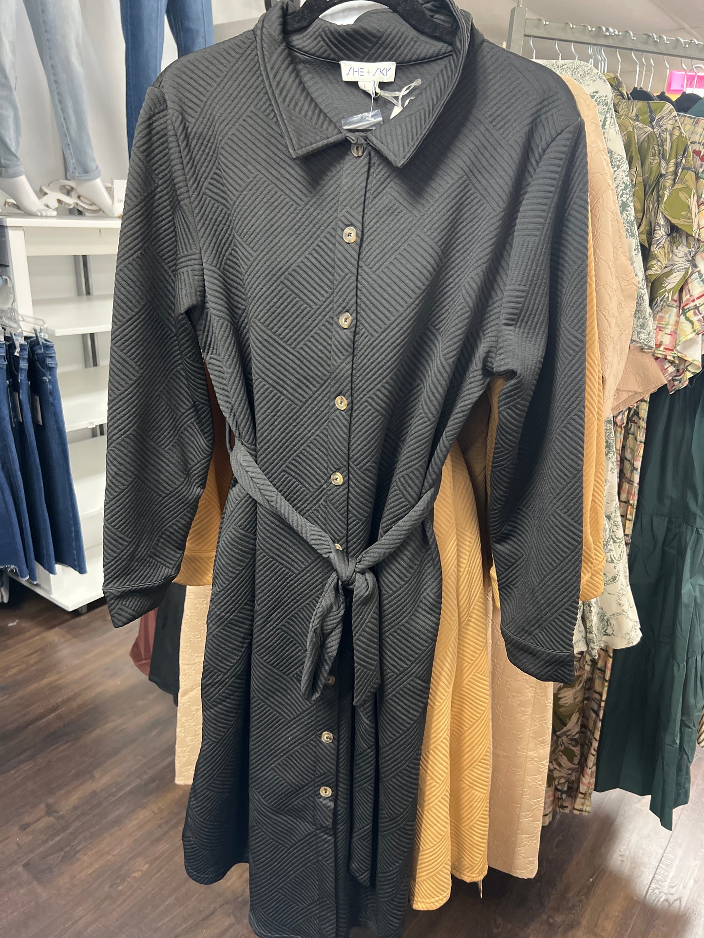 SHE SKY SY7311 LS SHIRT DRESS
