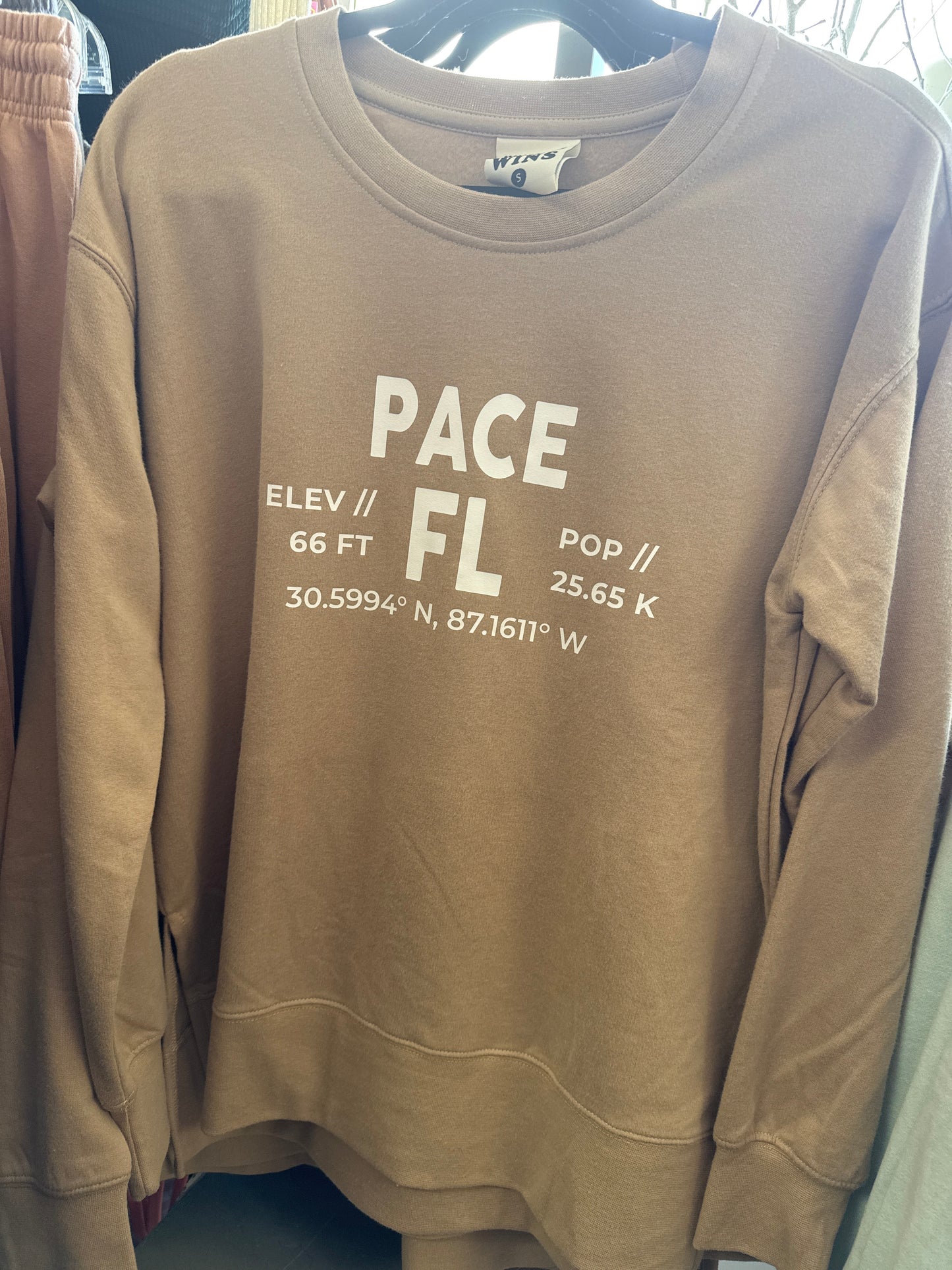 JLB-Coordinate Location-Crew Sweatshirt (latte)