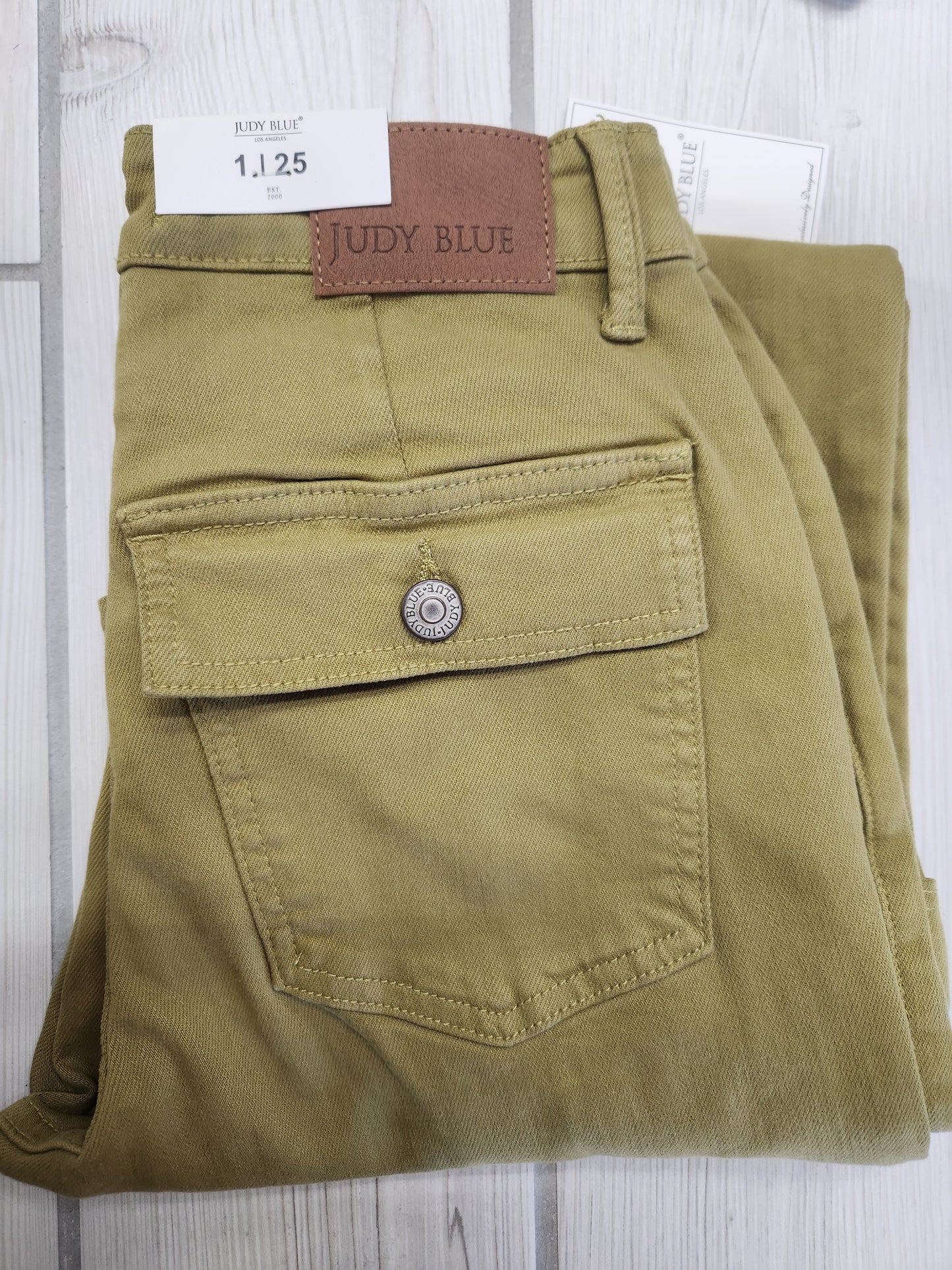 JB 88842 HW GARMENT DYED CARGO STRAIGHT MATCHA