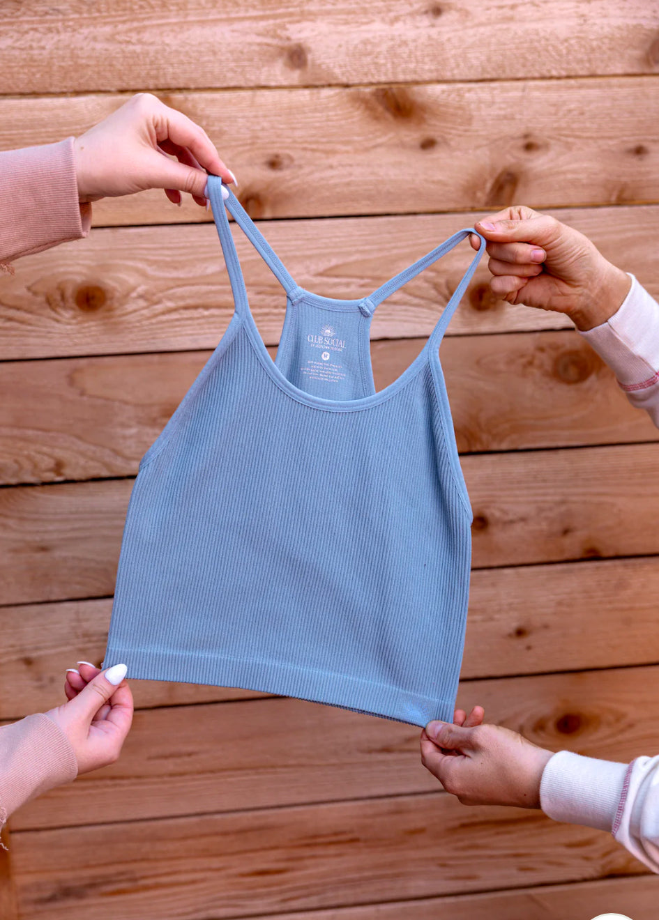 JLB RIBBED BRALETTE SLATE