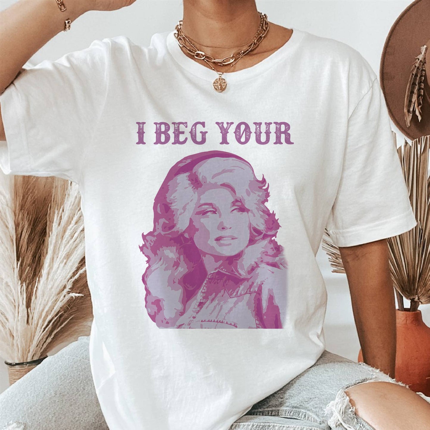 Dolly I Beg Your Parton Nashville Country Music  Graphic Tee