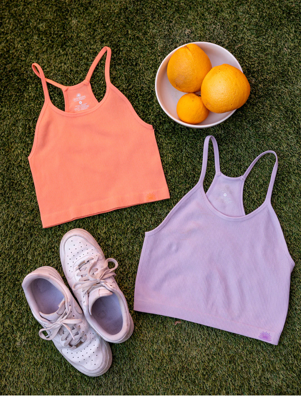 JLB RIBBED BRALETTE CORAL
