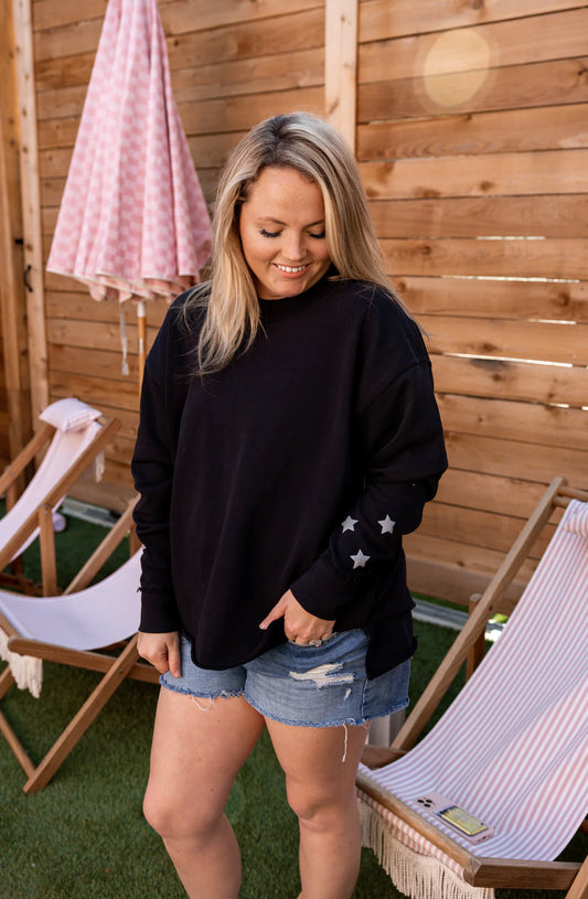 JLB-OVERSIZED CREW NECK PULLOVER-MIDNIGHT STARS