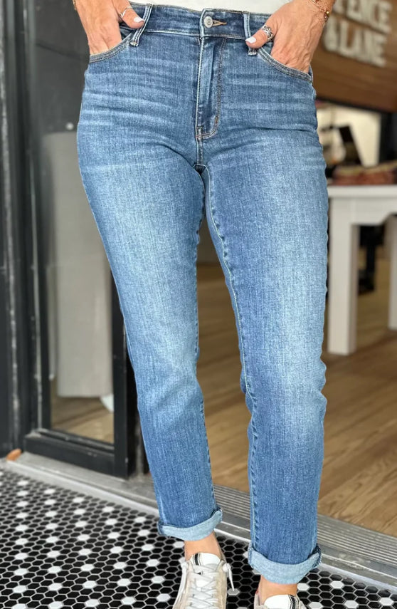 JB 82662REG MR VINTAGE WASH NON-DESTROY BOYFRIEND FIT DK