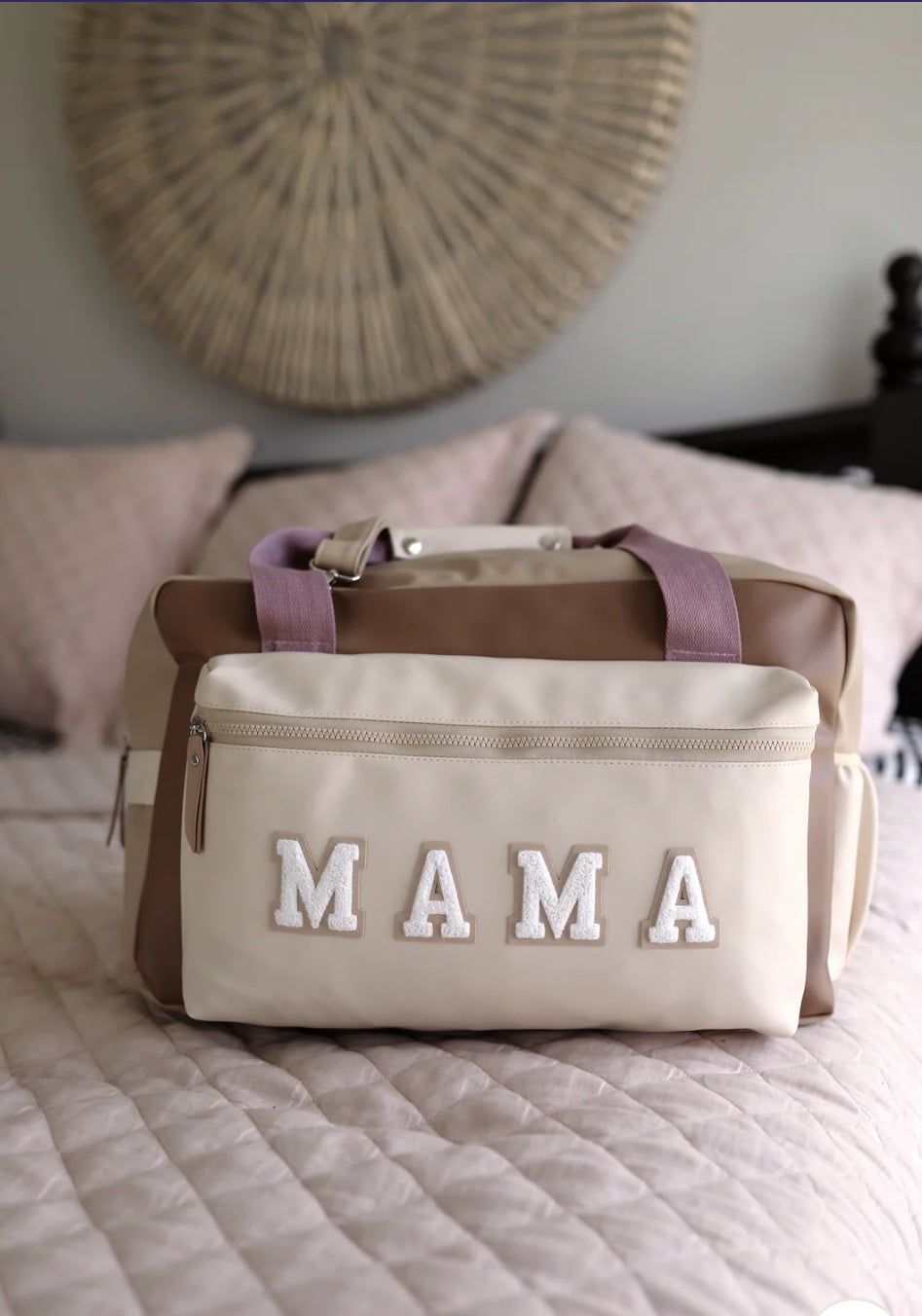 JLB DUFFLE BAG- MAMA- PATCH LAVENDER LATTE