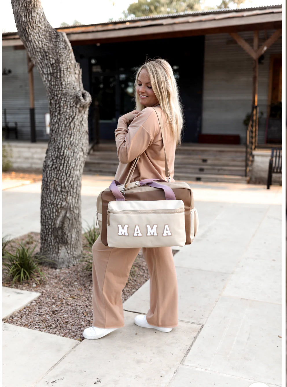JLB DUFFLE BAG- MAMA- PATCH LAVENDER LATTE