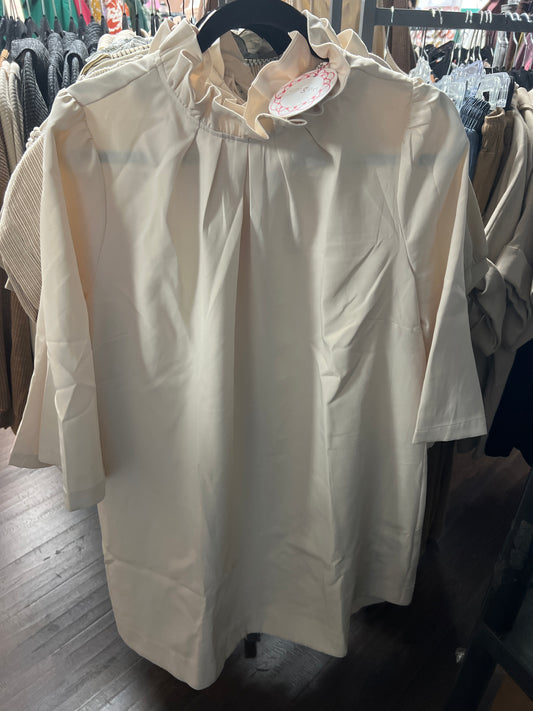 UMGEE K9116 RUFFLE TIE NECK DRESS