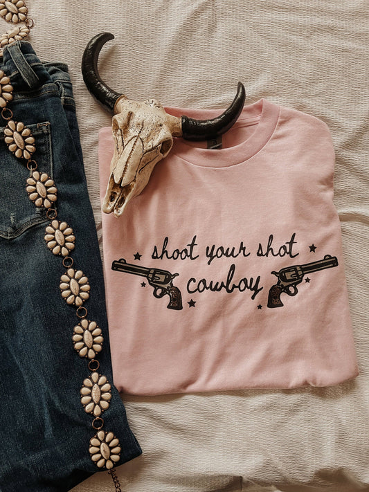 Shoot Your Shot Cowboy Western Graphic Tee