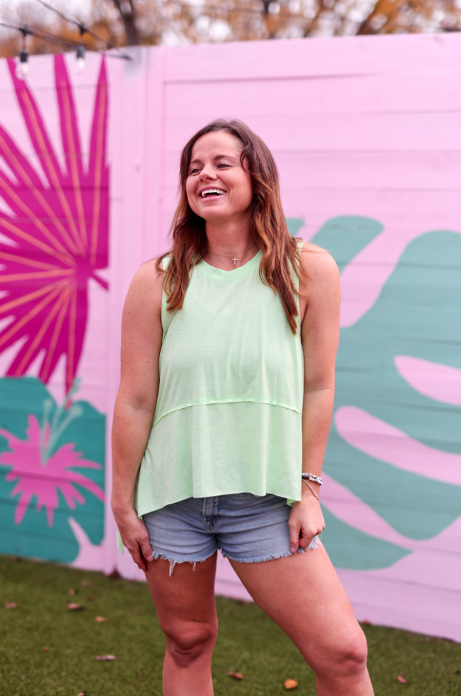 Flowy Activewear Tank- Lime