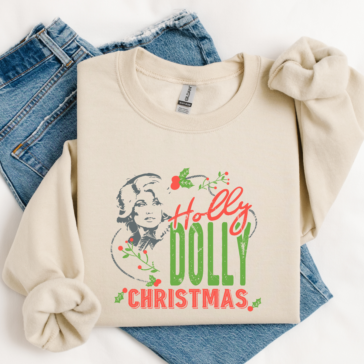 Holly Dolly Christmas Graphic Tee/Crewneck