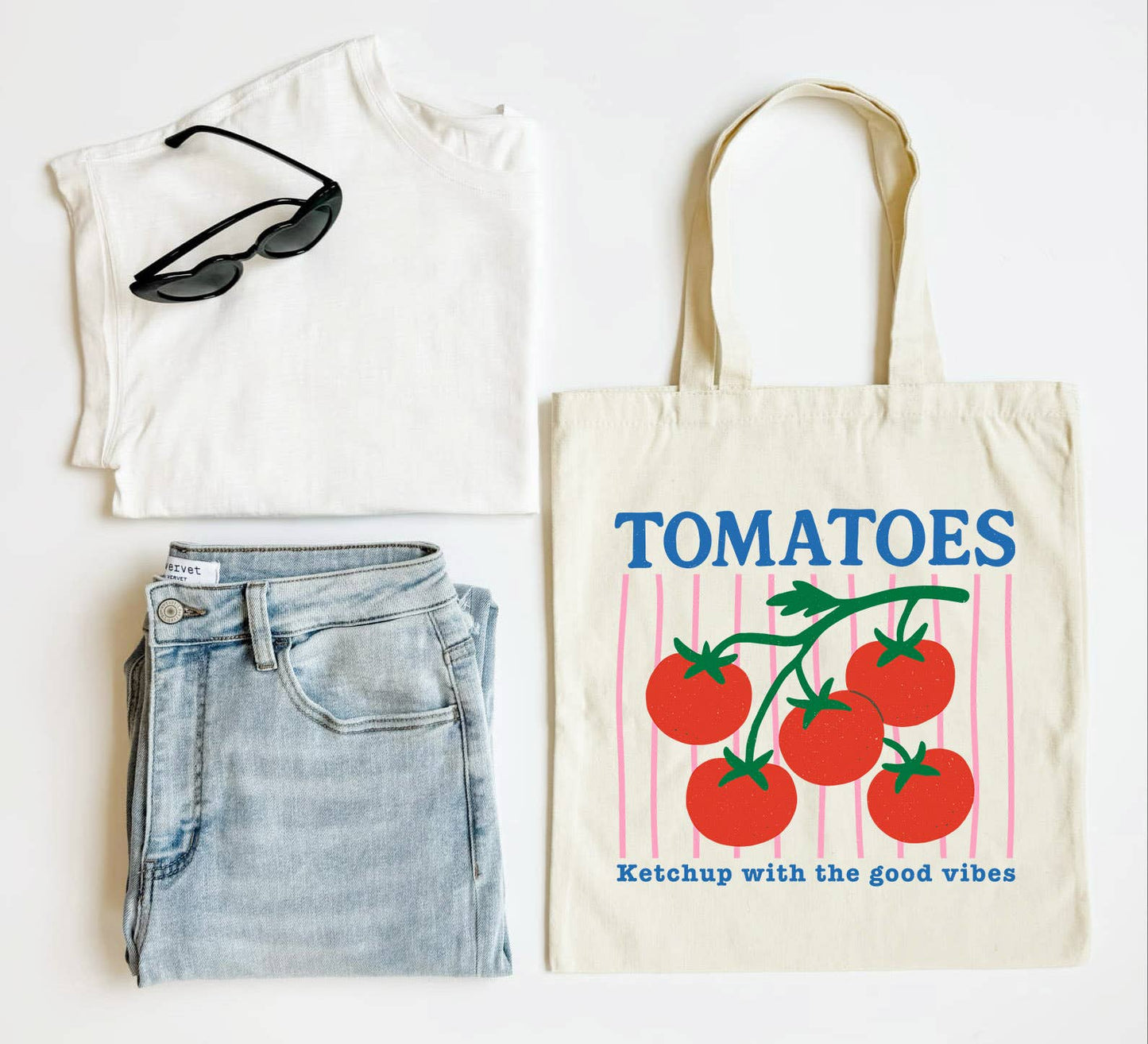 Tomato Tote, Fruit Tote Bag, Cute Shoulder Bag, Book Bag