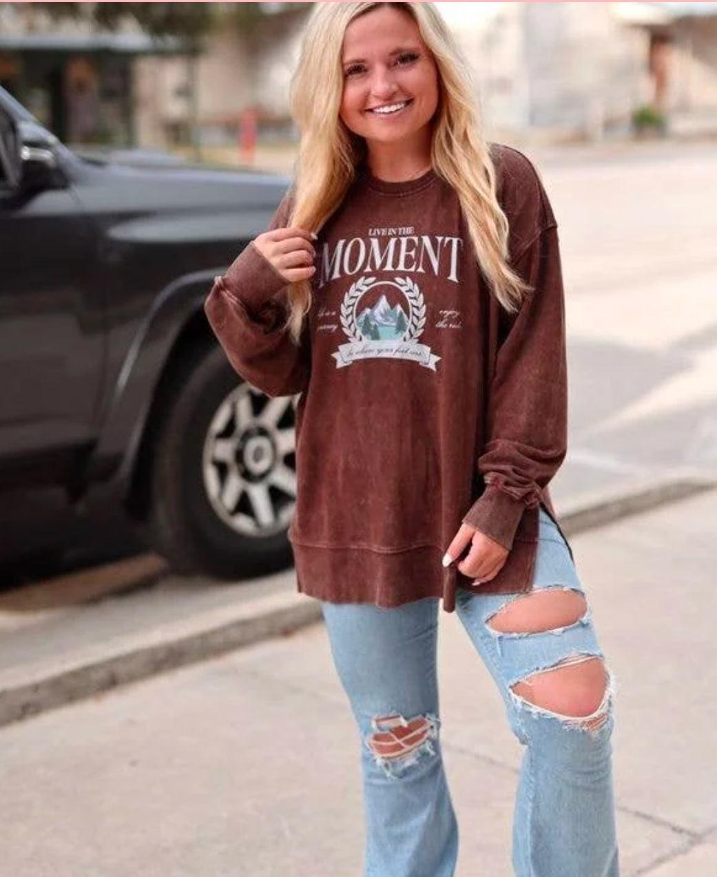 JLB-MINERAL WASH PULLOVER-LIVE IN THE MOMENT-ESPRESSO
