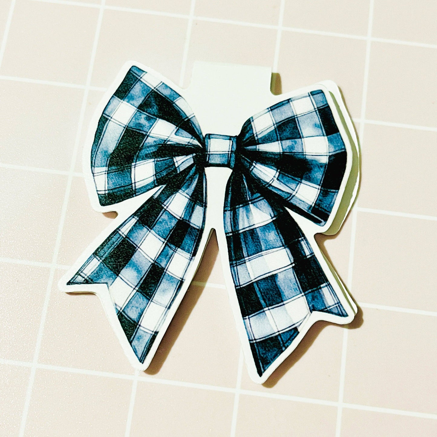 Magnetic Bookmark, Black Gingham Bow