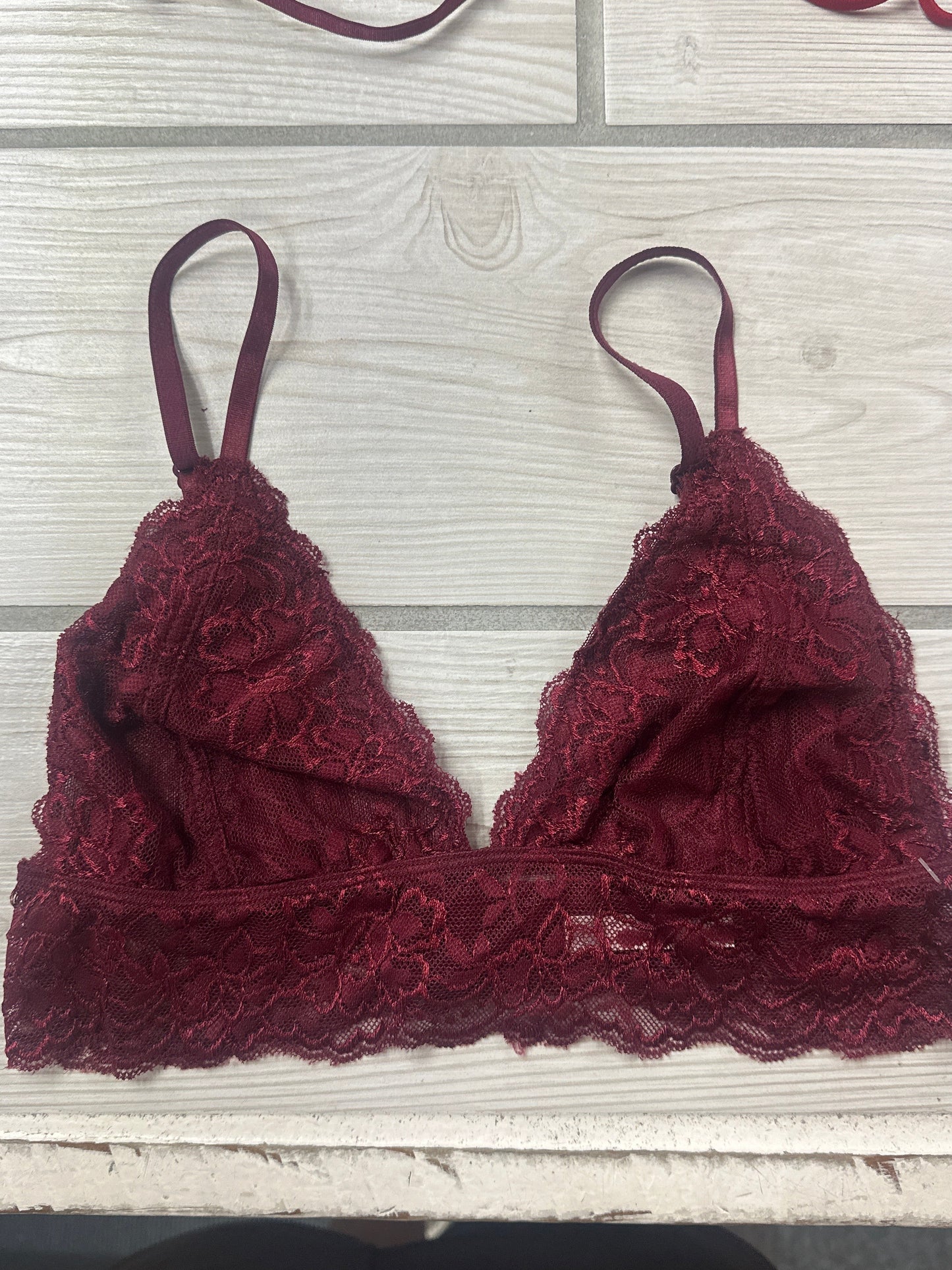 LD Lace Bralette Maroon