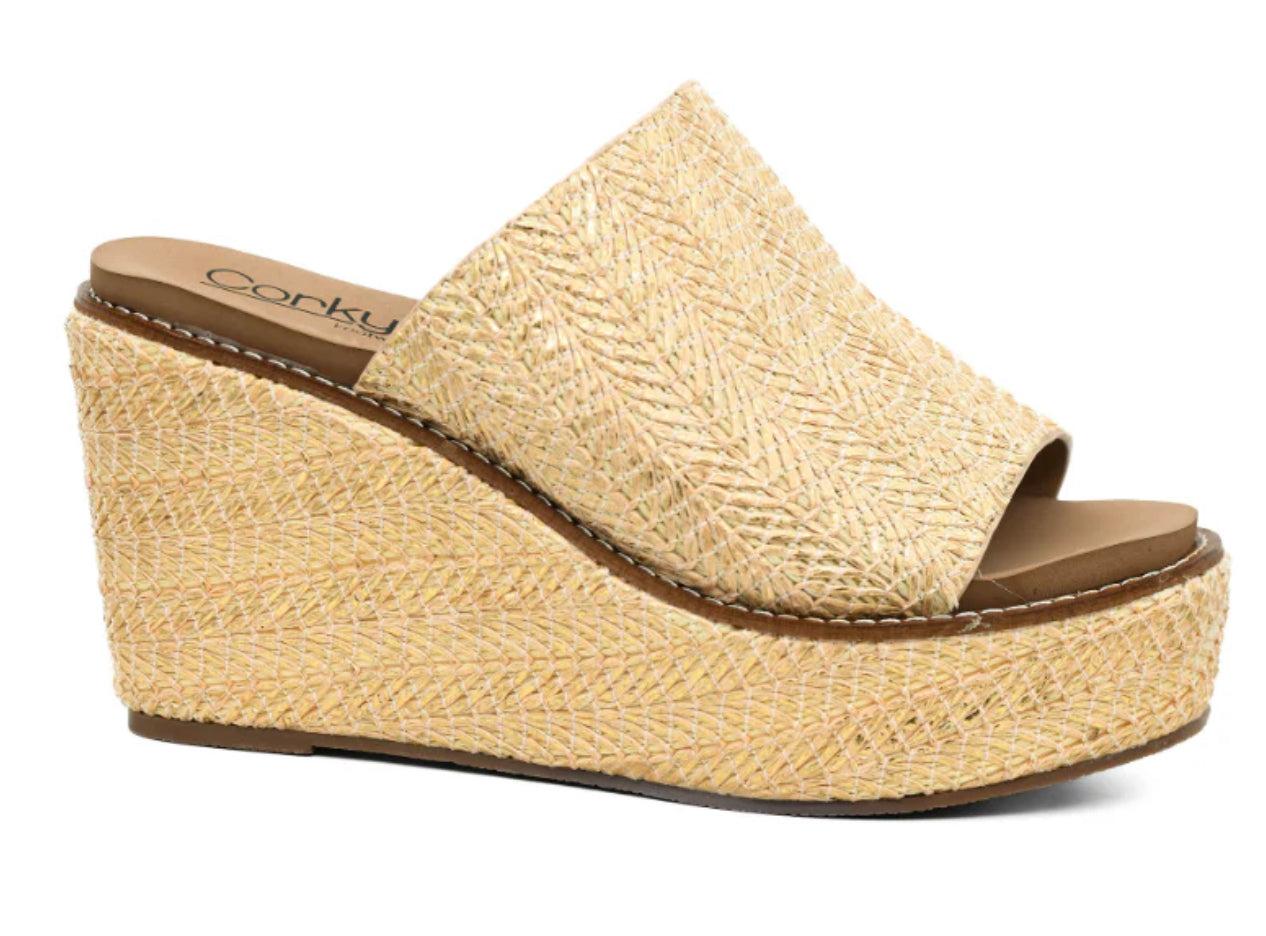 Corky Mugshot Gold Wash Raffia