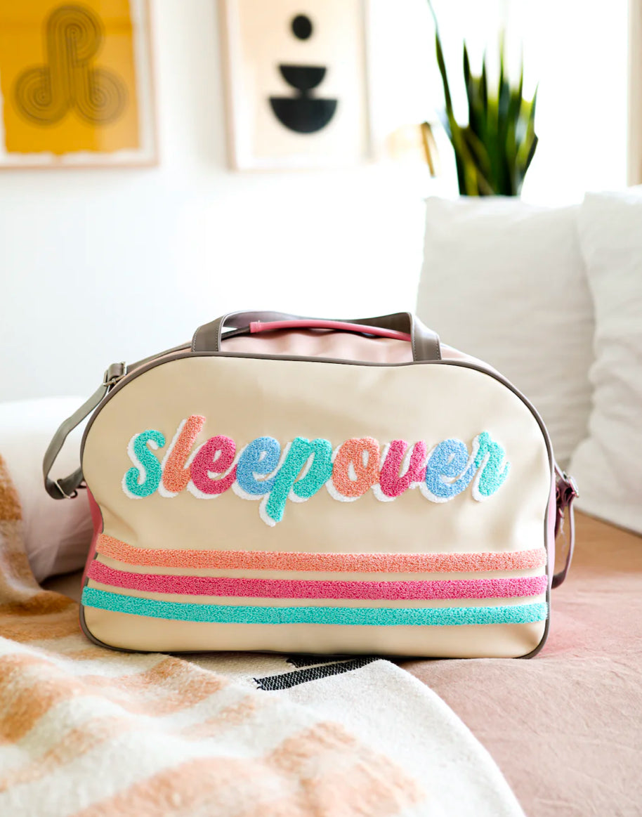JLB DUFFLE BAG SLEEPOVER (CREAM STRIPE)