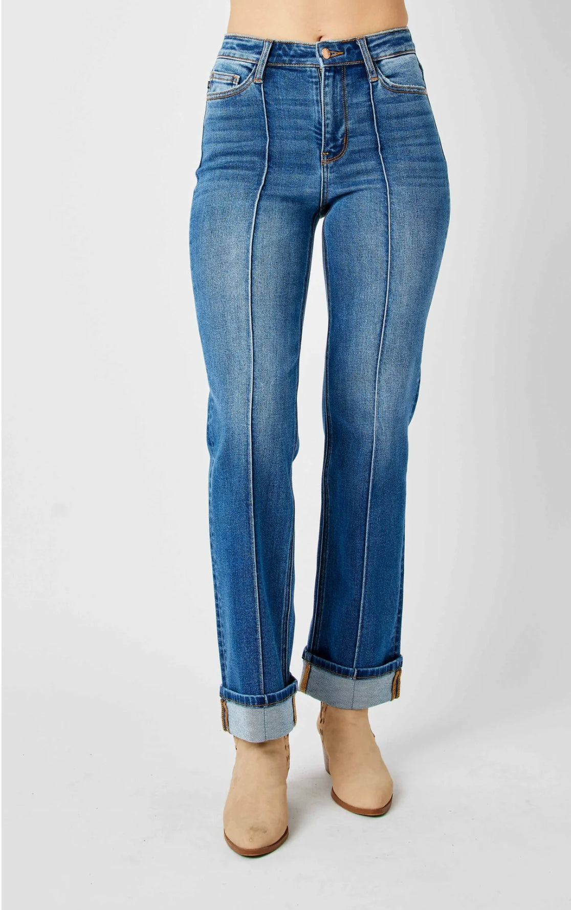 JB 82571 HW FRONT SEAM DETAIL & CUFFED STRAIGHT
