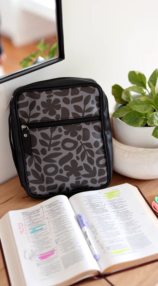JLB-BIBLE COVER-BLACK FLORAL