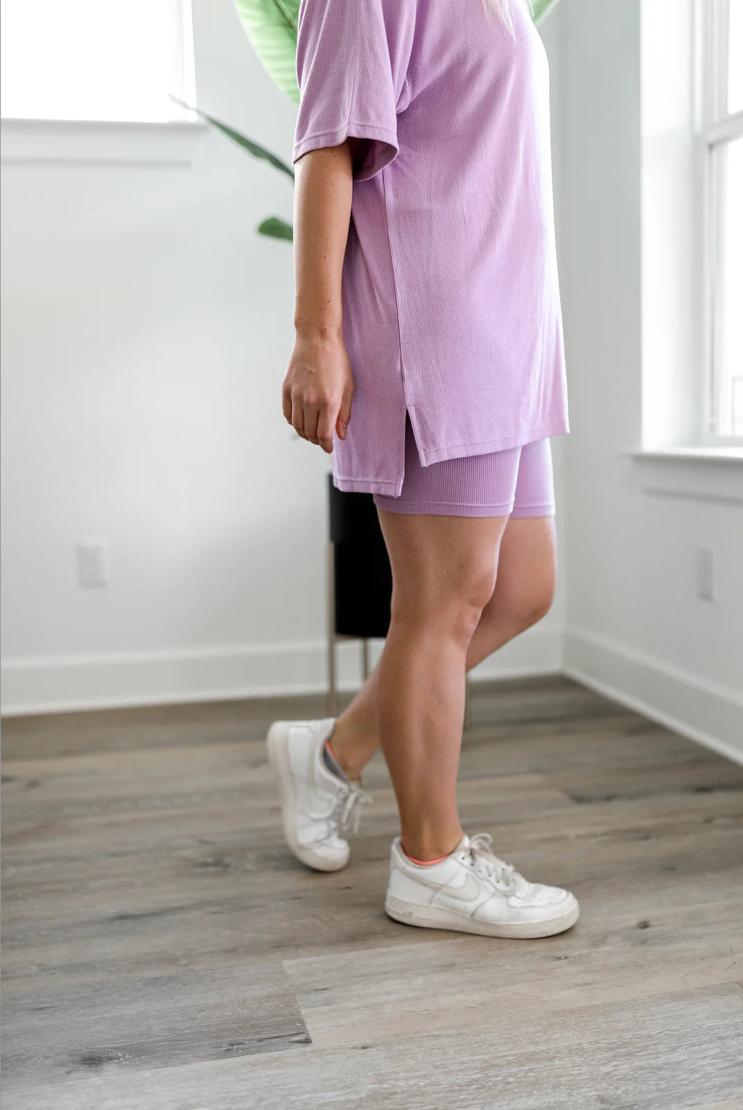 JLB- 24/7 RIB BIKER TOP+SHORT SET- LILAC