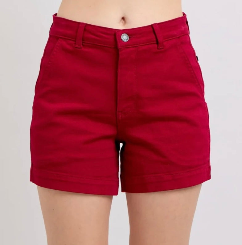 JB 150346 HW Tummy Control Garment Dyed Heart Shaped Pkt Trouser Shorts