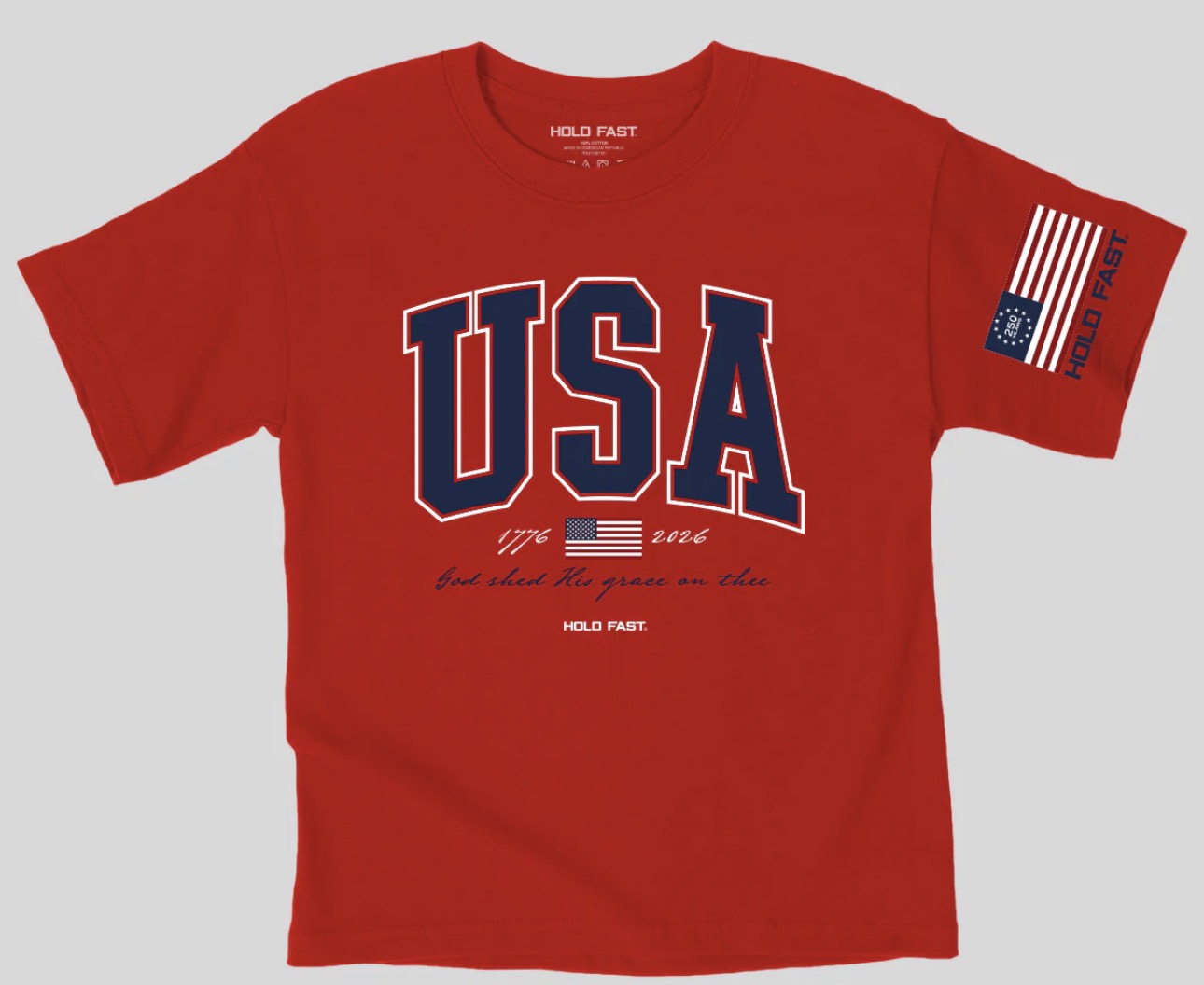 Hold Fast Kidz T - USA Strong Red