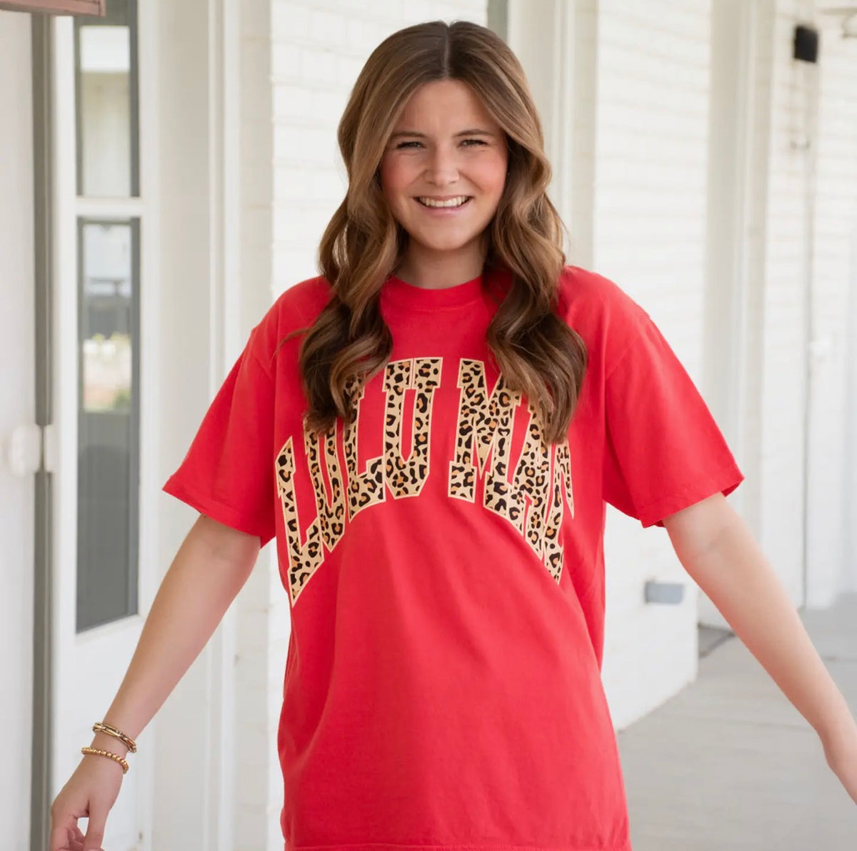 LULU MAC Leopard Adult Paprika Comfort Colors Tee