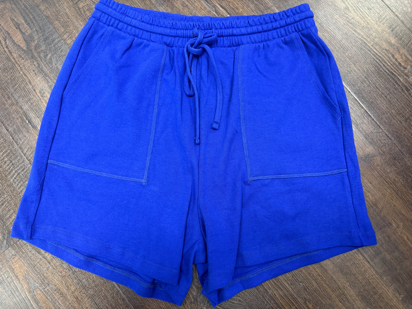 LD Blue Cotton Drawstring Shorts