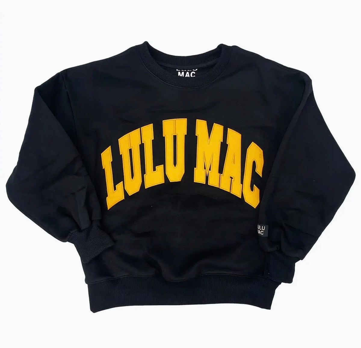 LULU MAC Black/Yellow Stitch Sweatshirt