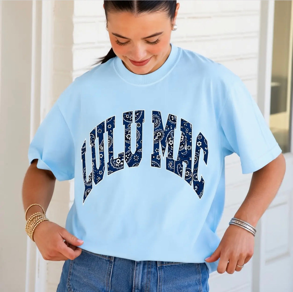 LULU MAC Chambray Bandana Comfort Colors Tee