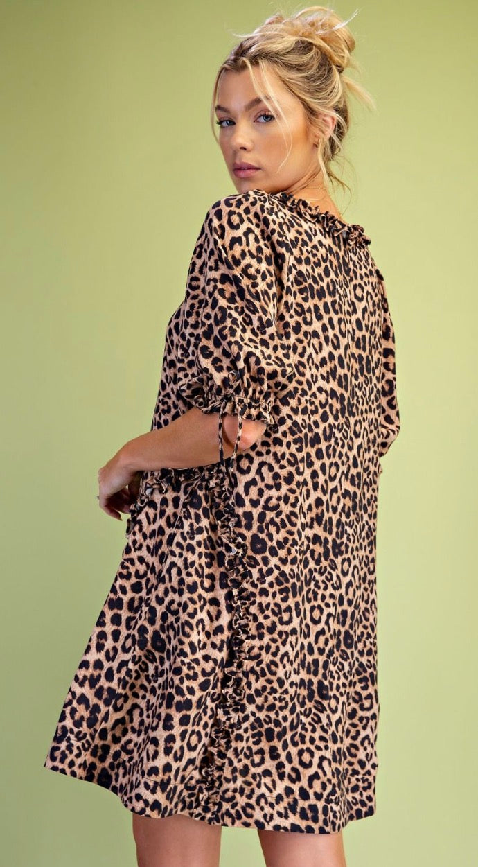 Easel SD500013 ANIMAL PRINTED WOVEN DRESS