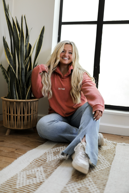 JLB-Love This Moment (Rust) - "My Go To" Oversized Sweatshirt / Hoodie