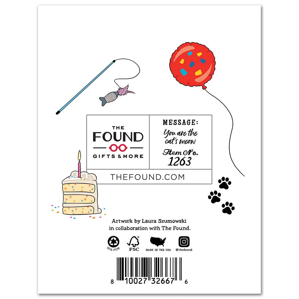 Cat's Meow Birthday Card