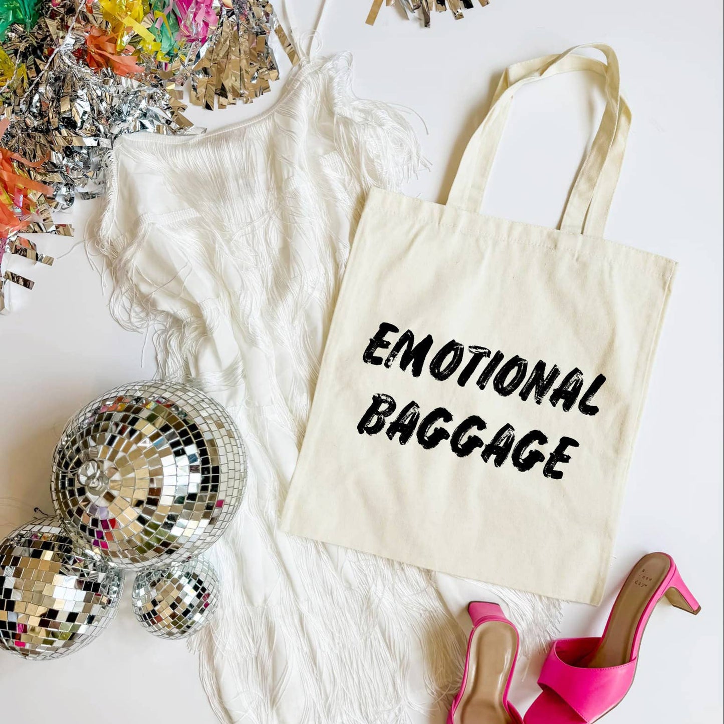 Emotional Baggage Funny Tote Bag, Shoulder Bag, Book Bag