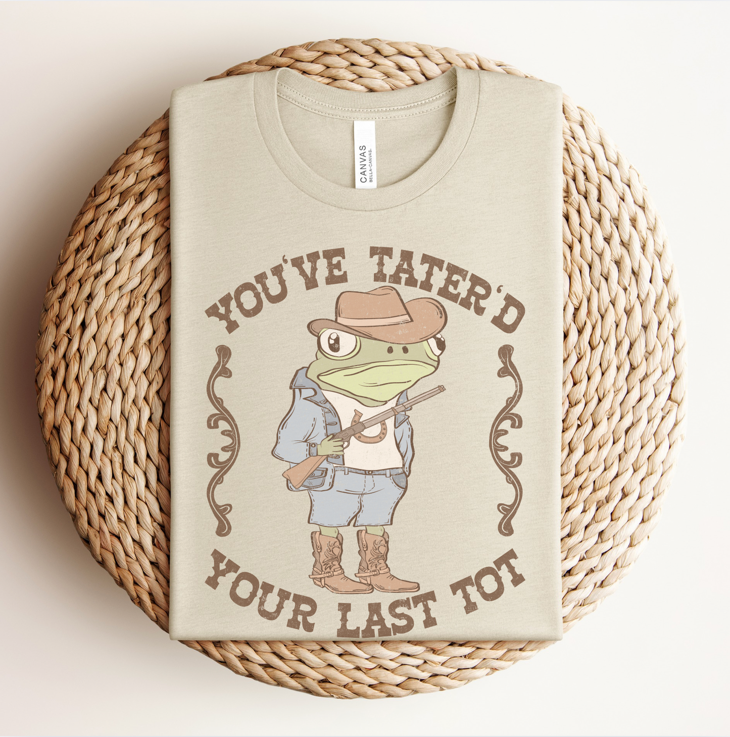 Funny Frog Cowboy Crewneck