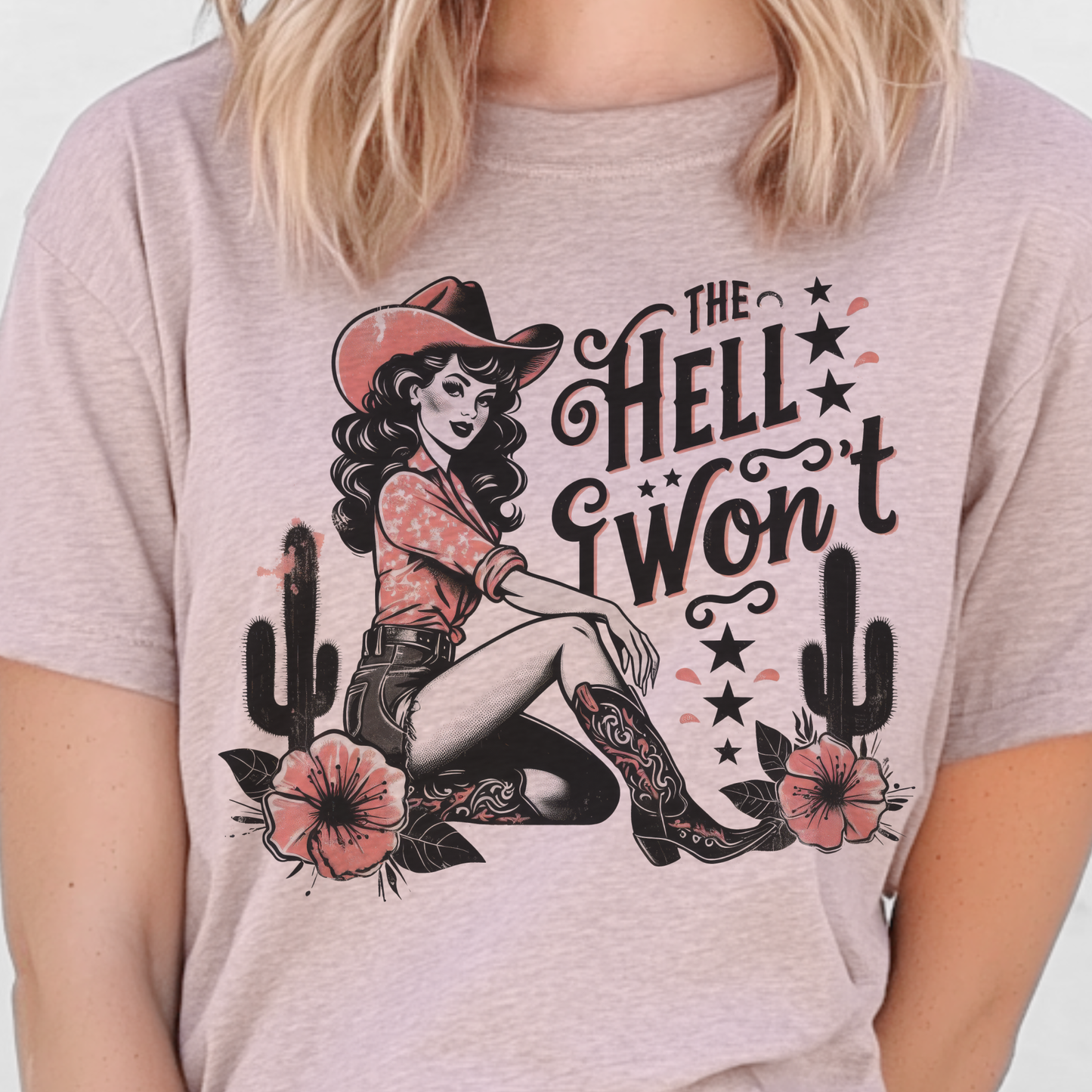 Western Retro The Hell I Won't Country Market Graphic Tee