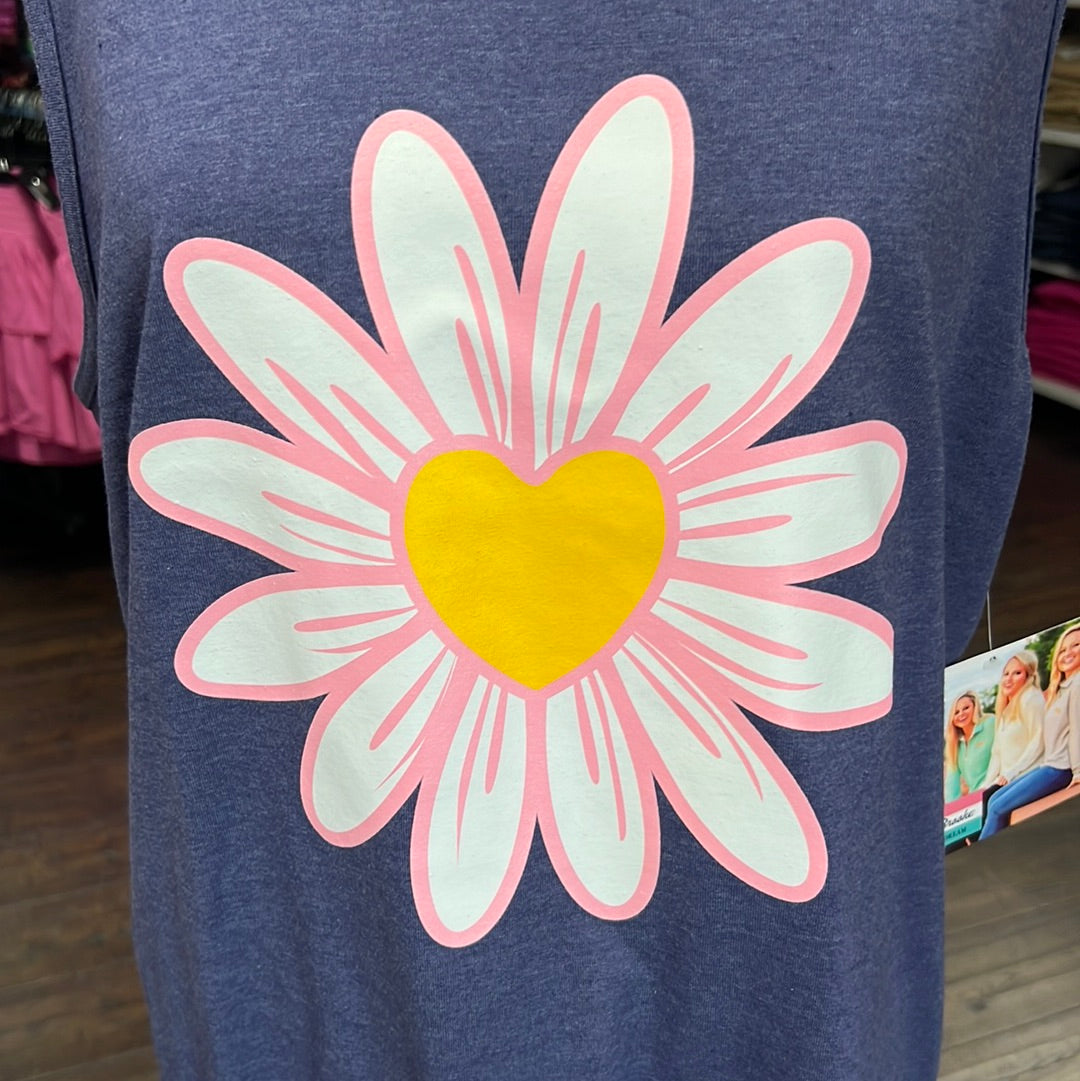 JLB- DAISY-TANK-NAVY HEATHER