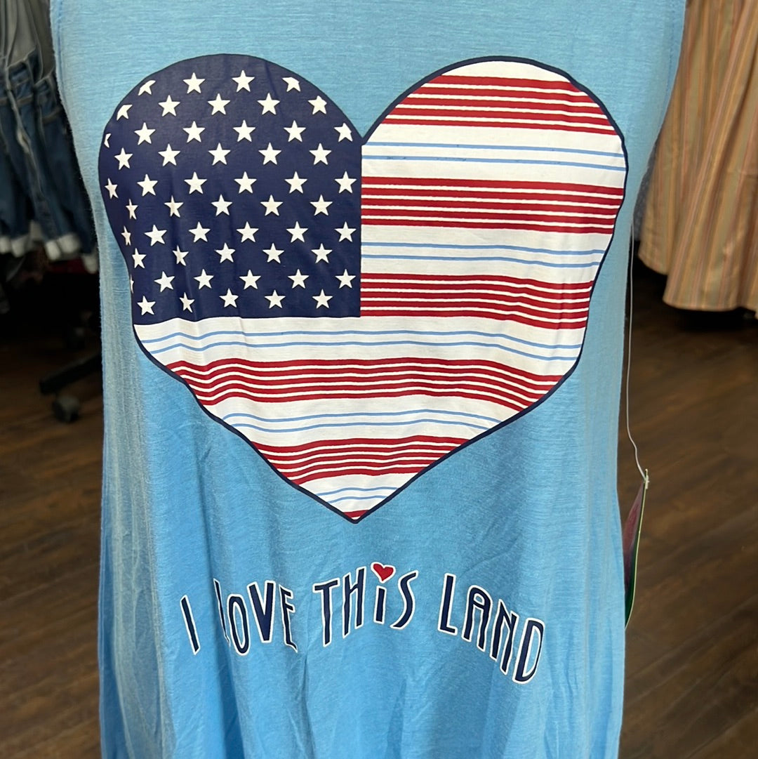 JLB-LOVE THIS LAND- TANK DRESS 0220