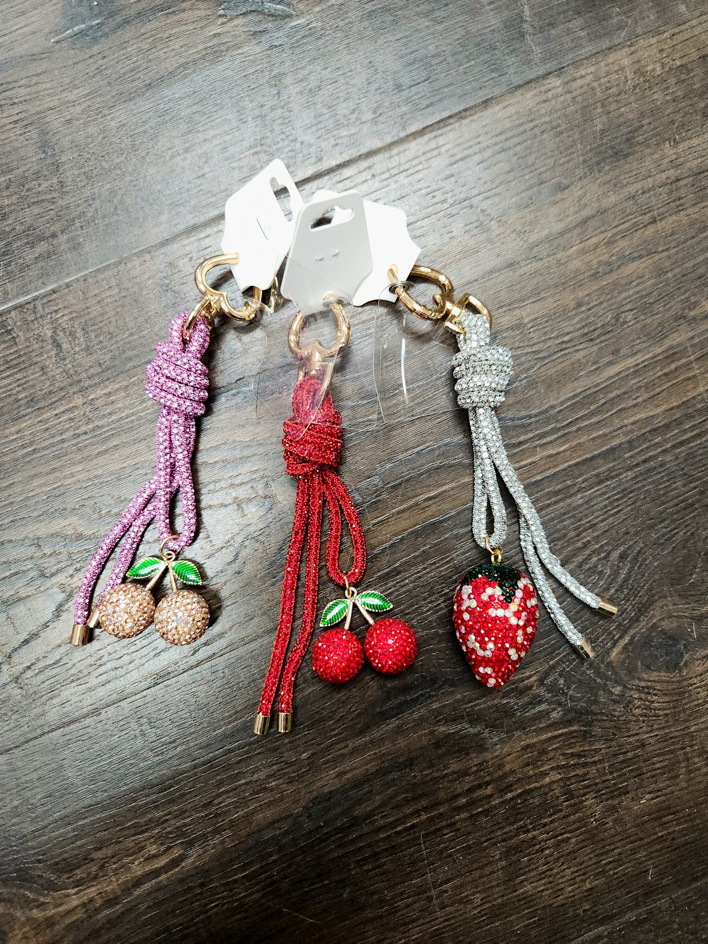 Sparkle Fruit Tie Phone Charm