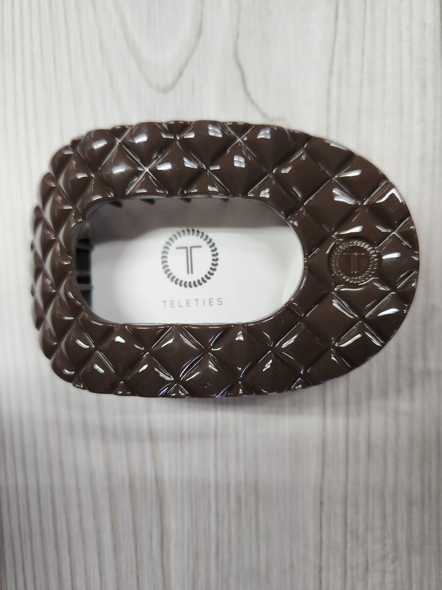 Teleties-Quilted Round Flat Clip-Small