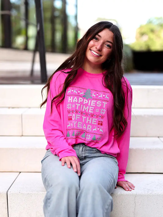 K&C Happiest Time Of The Year - L/S (Heliconia)