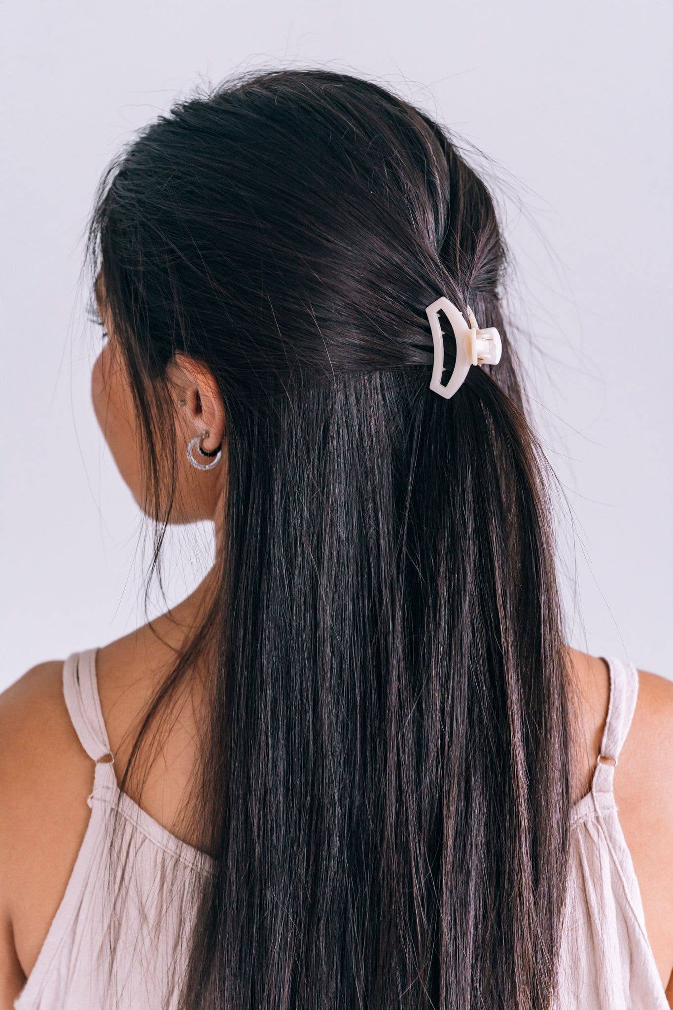 Open Hair Clip | Tiny | Almond Beige