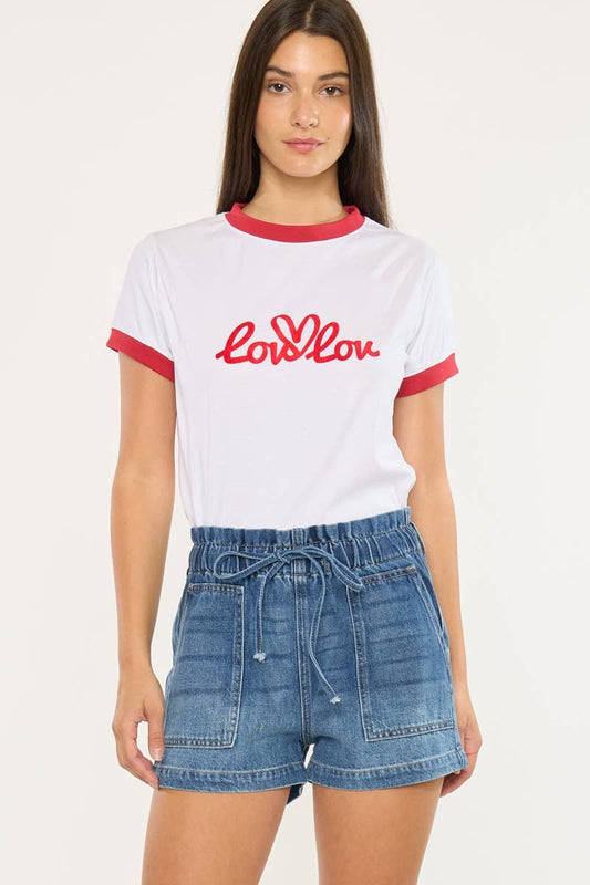 PAPER BAG DENIM SHORTS-KC7961MD