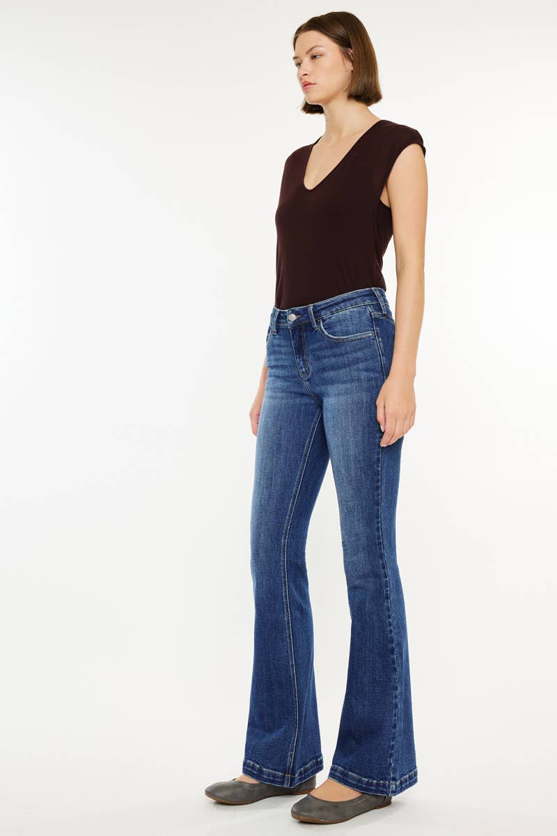 OPEN PACK GLOW PETITE MID RISE FLARE-KC20041M-PT
