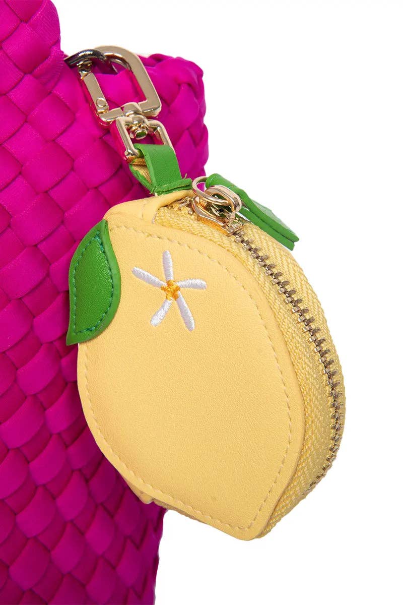 Zesty Lemon Coin Pouch Keychain