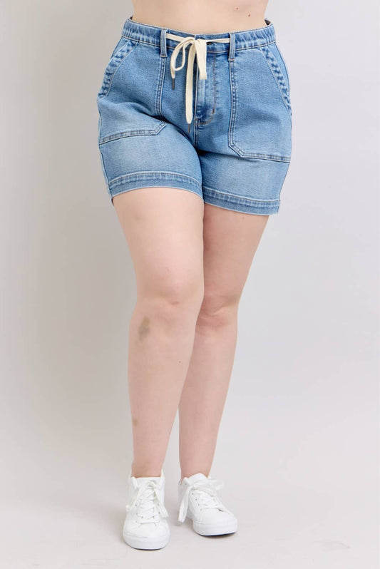 JB 150308 HW Vintage Wash Jogger Shorts - PLUS