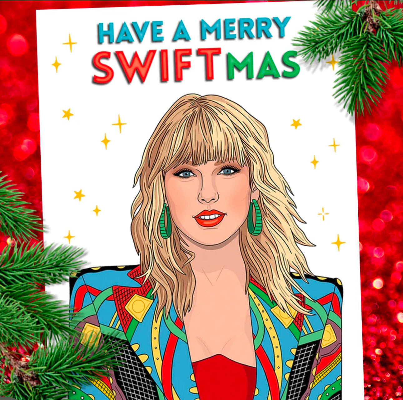 TAYLOR MERRY SWIFT-MAS CHRISTMAS CARD