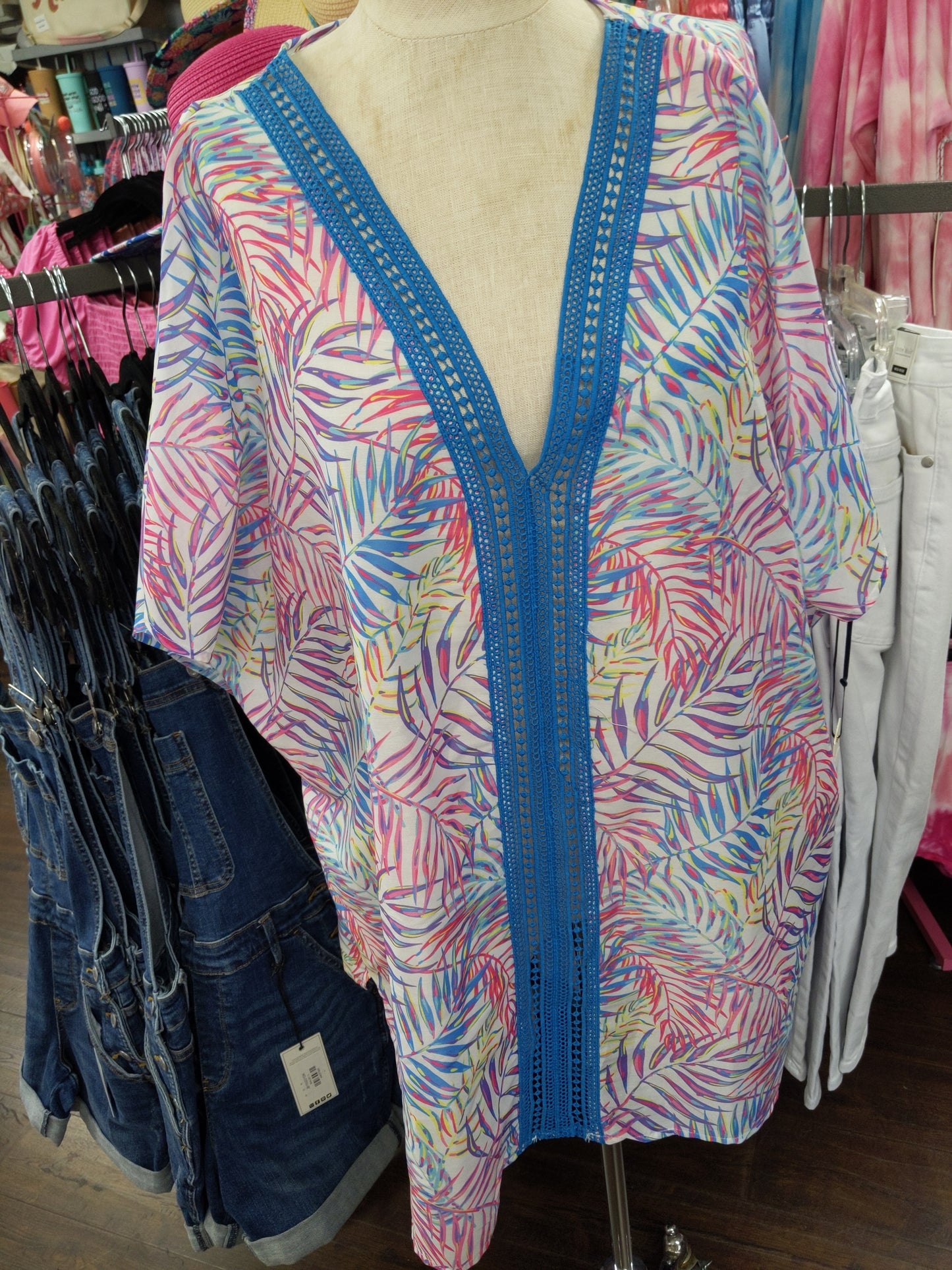 0121-SIMPLY BEACH COVER UP PALM