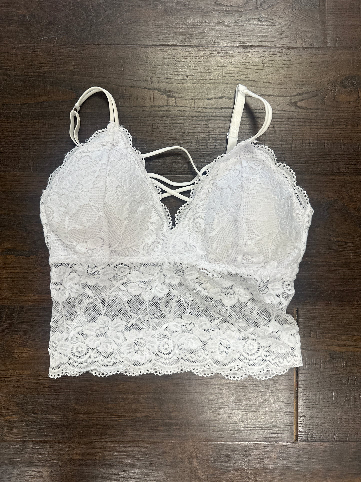 LD Lace Bralette White