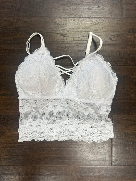 LD Lace Bralette White