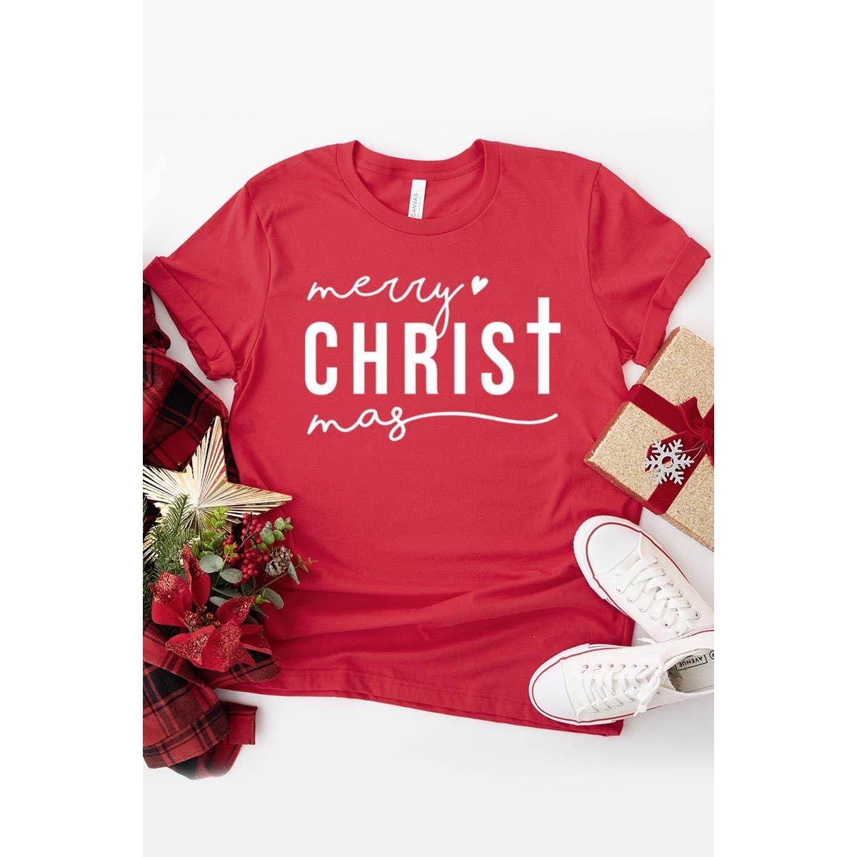 MERRY CHRISTMAS WASHED GRAPHIC TEE